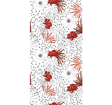 Watercolour palms and leaves Nature Wallpaper - TenStickers