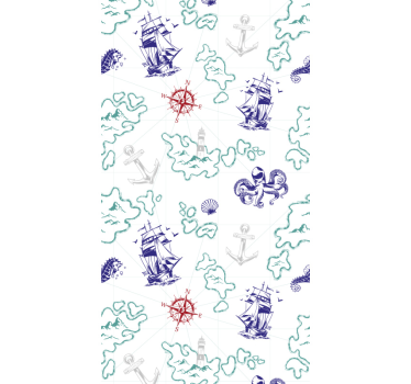 Treasure map kids  Kids Wallpaper - TenStickers