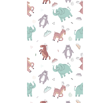 Different animals Bedroom Wallpaper - TenStickers