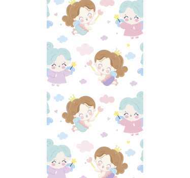 Different fairy kids  Kids Wallpaper - TenStickers