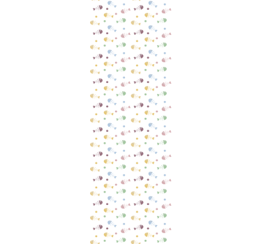 Colorful Minimalist Pattern fish wallpaper - TenStickers