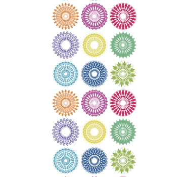 Coloured circles Bedroom Wallpaper - TenStickers