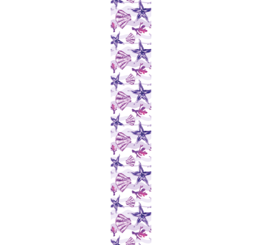 Purple seashell and starfish fish wallpaper - TenStickers