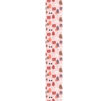 Children's wallpaper with panda and plants - TenStickers