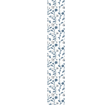 Abstract flowers blue and gray Nature Wallpaper - TenStickers