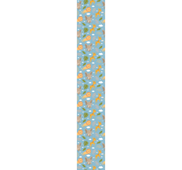 Jungle animal parade nursery wallpaper - TenStickers