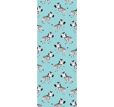 Cute Zebra Animal Wallpaper - TenStickers