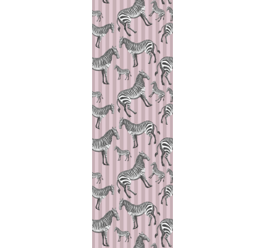 Vintage Zebra Illustration Cool animal wallpaper - TenStickers