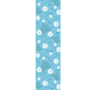 Blue white flowers Nature Wallpaper - TenStickers
