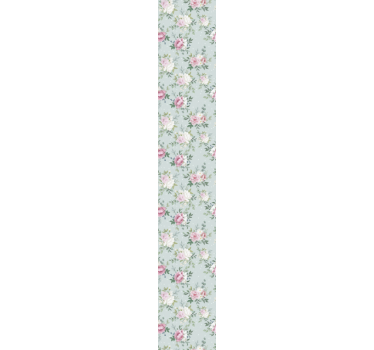 Blue and pink floral Nature Wallpaper - TenStickers