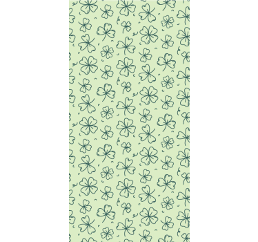 Shamrock pattern leaf wallpaper - TenStickers