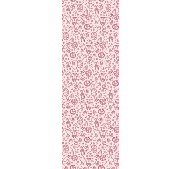 Pink toys and clothes nursery wallpaper - TenStickers