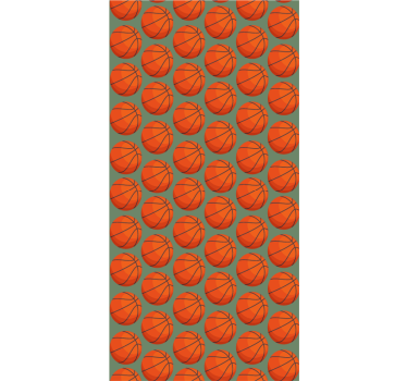 Green basketball background Kids Wallpaper - TenStickers