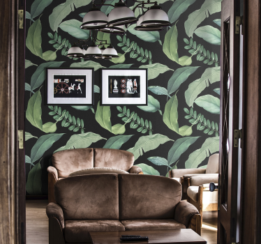 Leaf wallpaper botanical leaf design - TenStickers