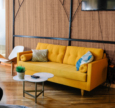 Wood effect wallpaper linear wood grain pattern - TenStickers