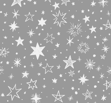 Drawn starry pattern on gray background wallpaper - TenStickers