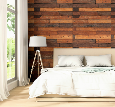 Wooden slats Wedding wallpaper for wall - TenStickers