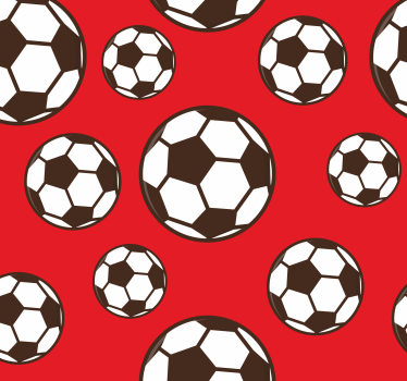Red with balls Kids Wallpaper - TenStickers