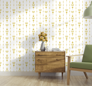 Heart of Gold Bedroom Wallpaper - TenStickers
