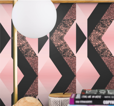 Abstract pink pattern geometric wallpaper - TenStickers