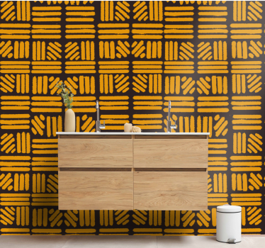 African style  golden art  cool abstract wallpaper - TenStickers