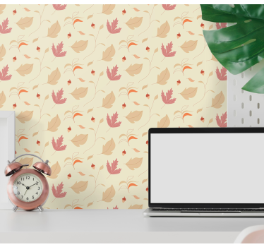 Autumn multicolor leaves wallpaper - TenStickers
