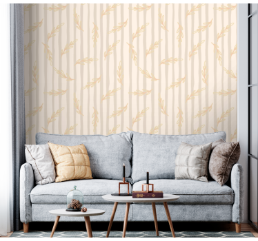 Bamboo Silhouettes leaf wallpaper - TenStickers