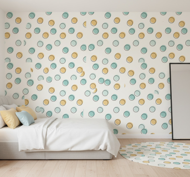 Bedroom wallpaper colorful geometric design - TenStickers