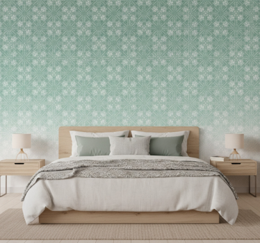 Bedroom wallpaper floral fade design - TenStickers