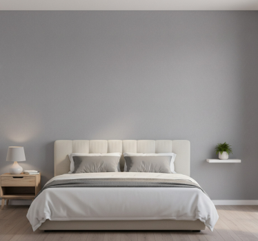 Bedroom wallpaper in grey simple color - TenStickers