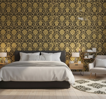 Bedroom wallpaper luxury damask design - TenStickers