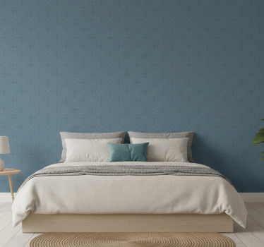 Bedroom wallpaper nordic style gray diamond pattern - TenStickers