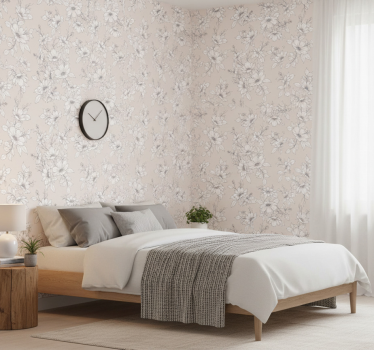 Bedroom wallpaper nordic wild and elegant design - TenStickers