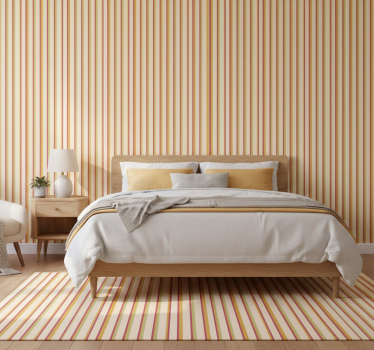 Bedroom wallpaper retro pastel striped design - TenStickers