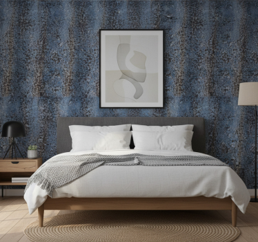 Bedroom wallpaper with retro design and raw pattern - TenStickers