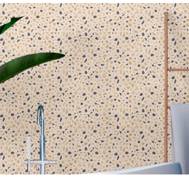 Beige terrazo stone effect wallpaper - TenStickers