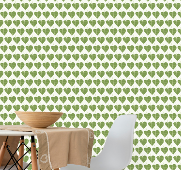 Betel leaf vector seamless pattern green Lounge wallpaper - TenStickers