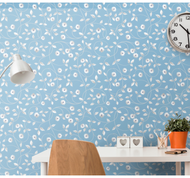 Blue Daisy nature wallpaper - TenStickers