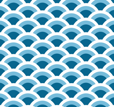 Blue tones fish scales Toilet Wallpaper - TenStickers