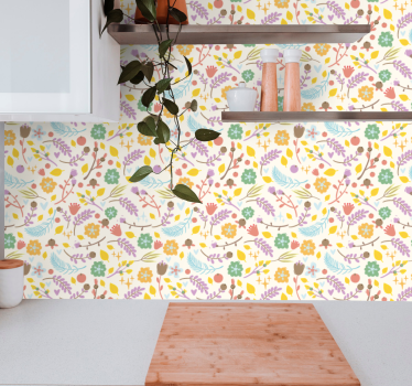 Botanical Garden leaf wallpaper - TenStickers