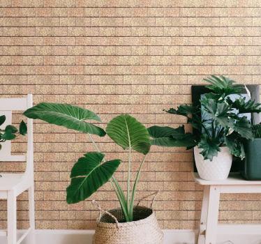 Brick wallpaper with simple brick pattern - TenStickers