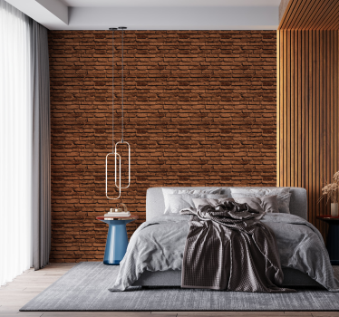 Brown Brick effect wallpaper - TenStickers
