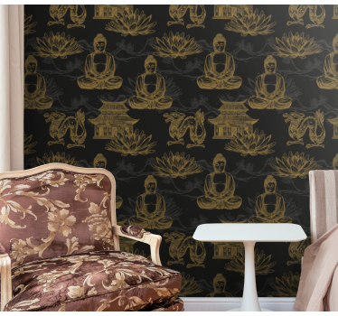 Buddhist Iconography master bedroom wallpaper - TenStickers