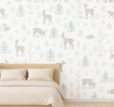 Children's floral master bedroom wallpaper - TenStickers