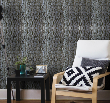 Cork effect light grey contemporary wallpaper - TenStickers