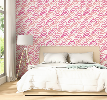 Curved Line Art geometric wallpaper - TenStickers