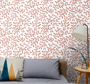 Delicate thin branches leaf wallpaper - TenStickers