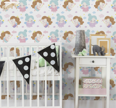 Different fairy kids  Kids Wallpaper - TenStickers