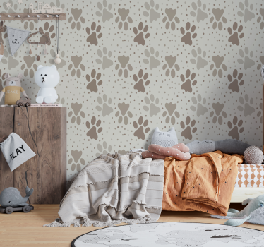 dogs paw  Kids wallpaper - TenStickers