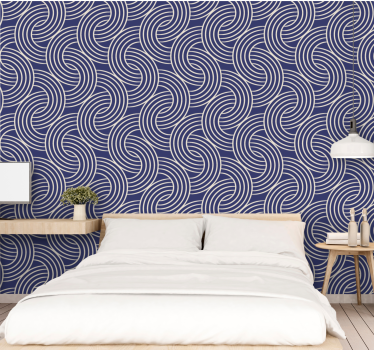 Elegant Spiral Waves geometric wallpaper - TenStickers
